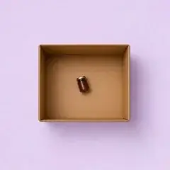 Wrong: box too big with too much space