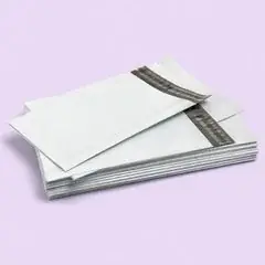 White poly mailer bags