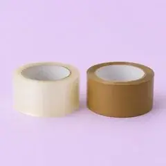 Clear and brown packing tape