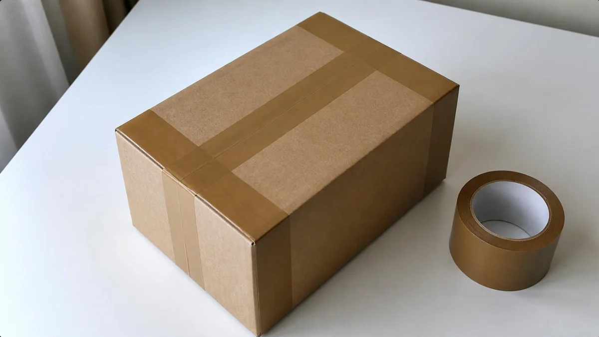 How to tape a box in an H shape