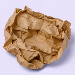 Crumpled brown paper