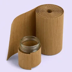 Cardboard roll wrapped around a jar