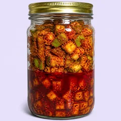 Inside pack: mango pickle jar