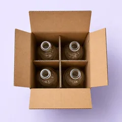Cardboard divider in a box