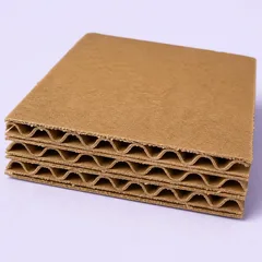 Layered corrugated cardboard cut edge