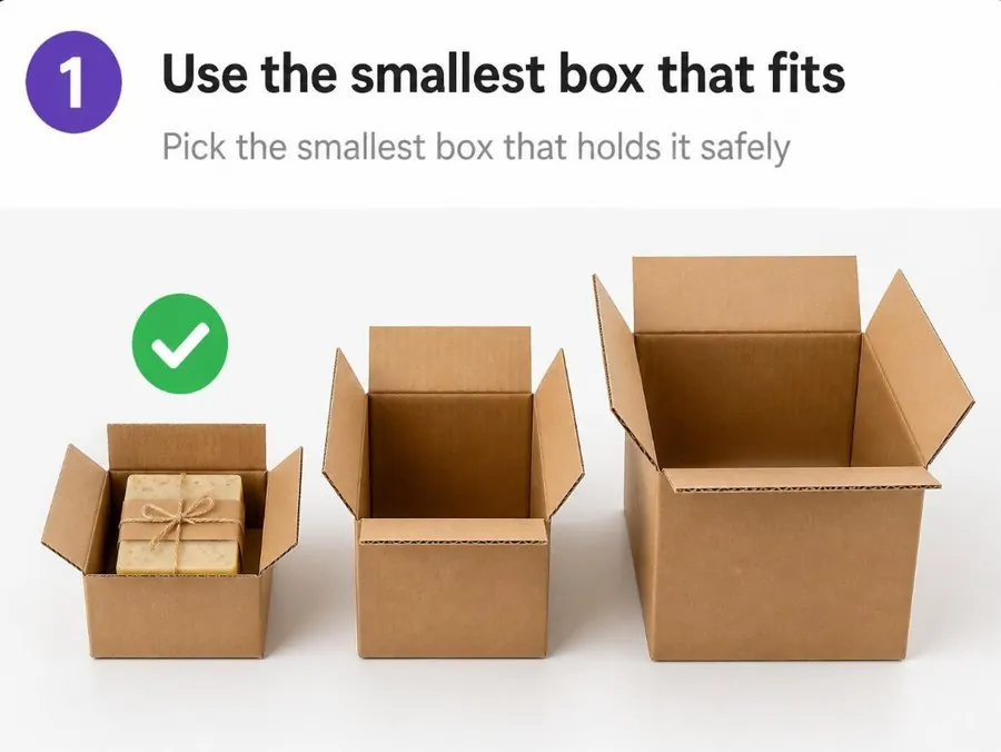 Use the smallest box that fits