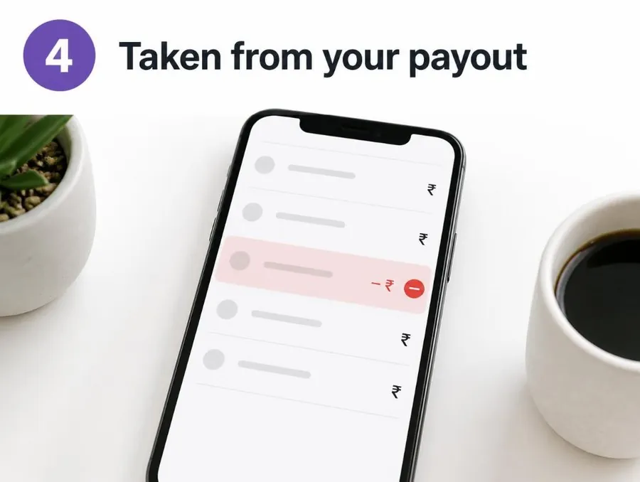 Taken from your payout